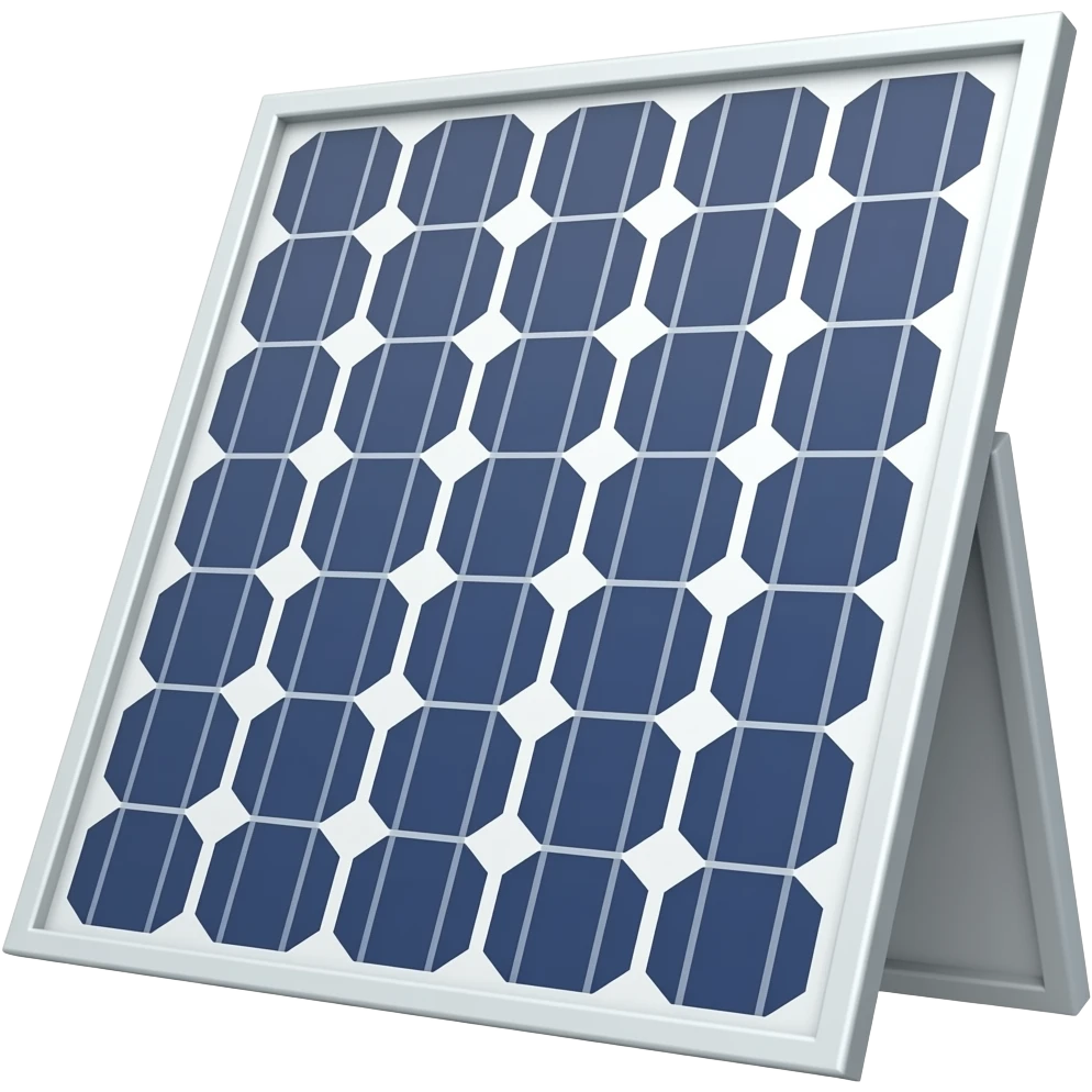 paneles solares flexibles mirados de costado emoji