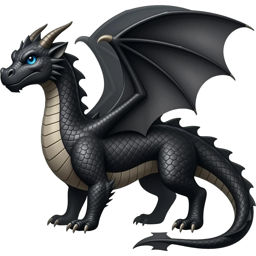 Un dragón 🐉 pero color negro emoji