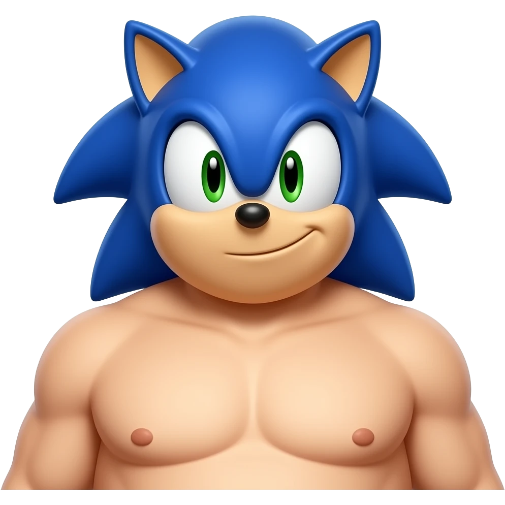 Sonic fat man body emoji