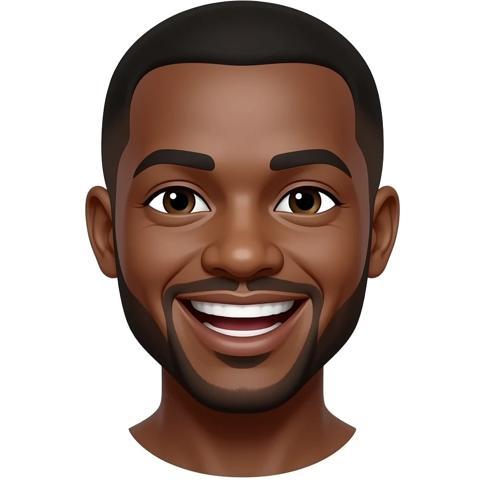 Cara de negro de risa emoji