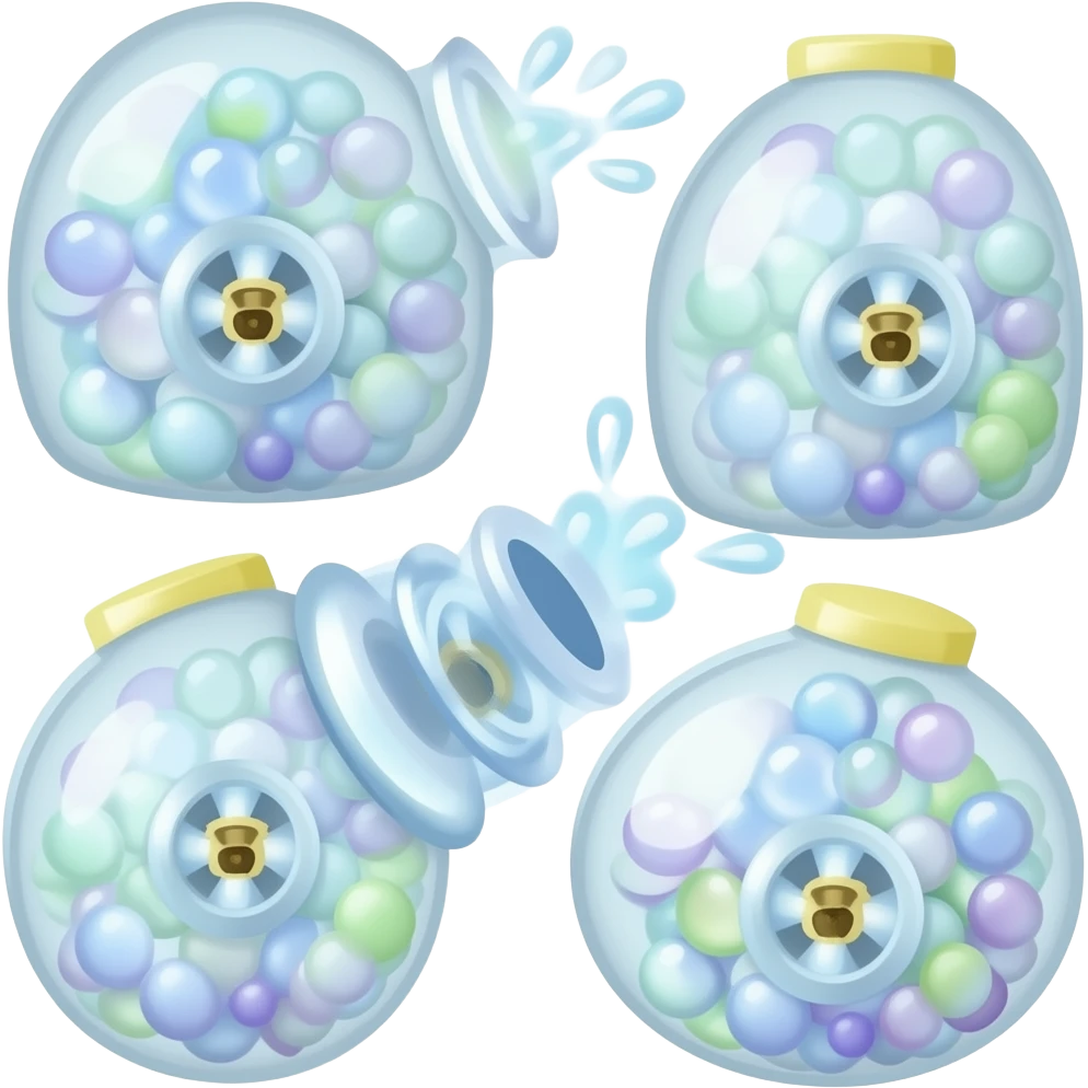 Many bubble machine emoji