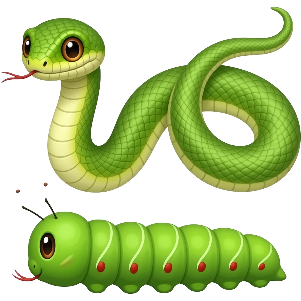 🐍vs🐛cater emoji