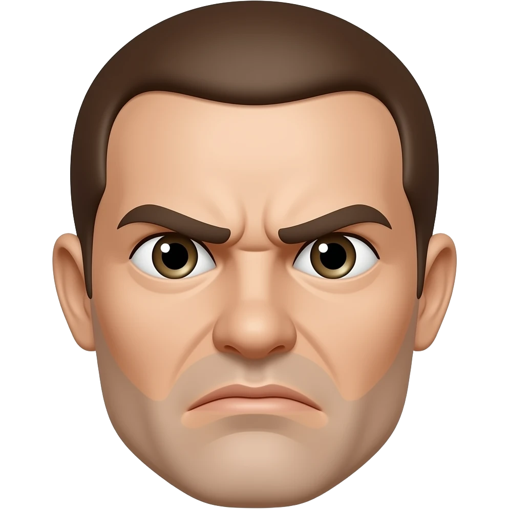 Create a face showing determination emoji