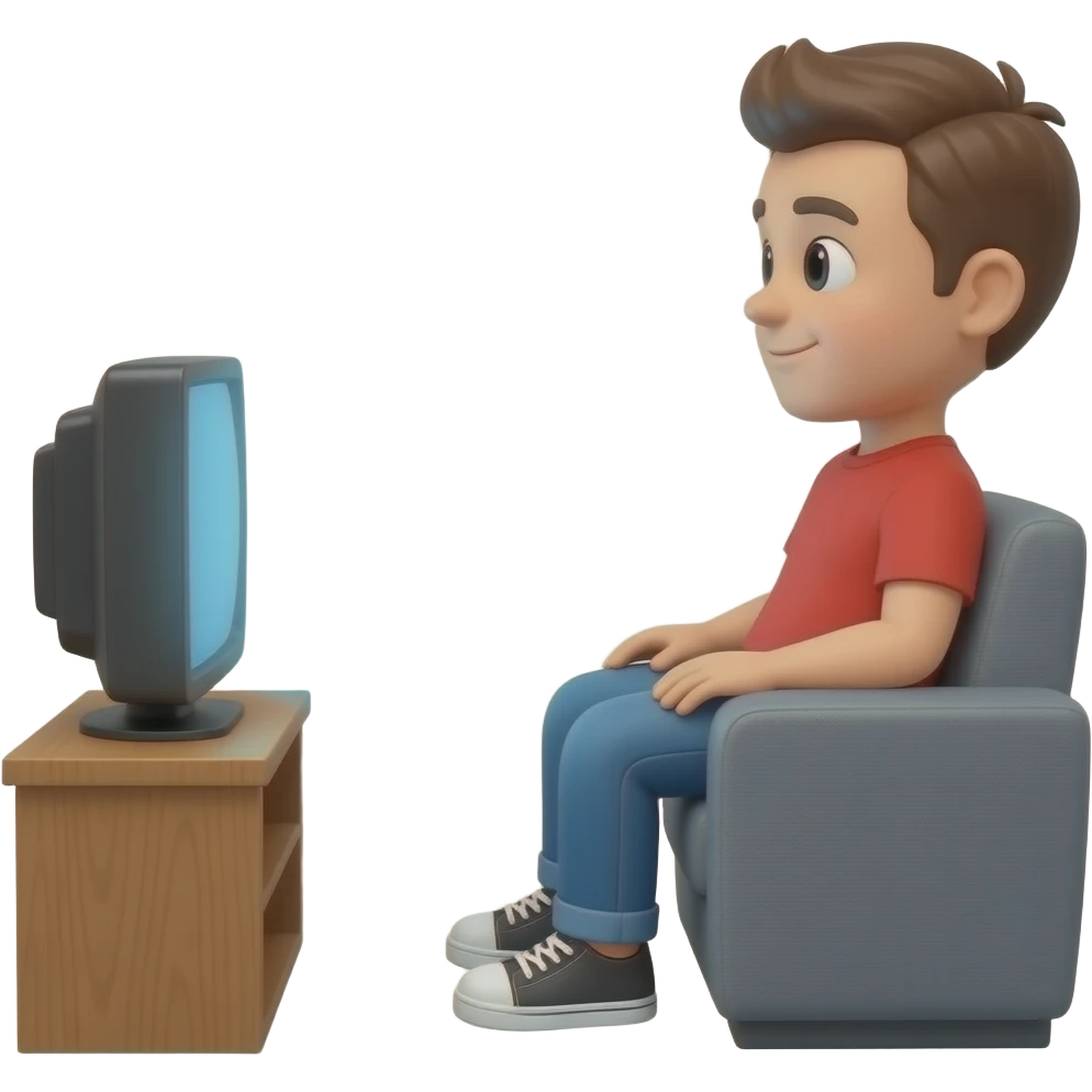 person watching tv emoji