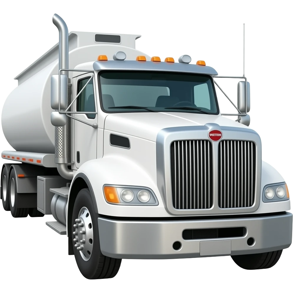 white water tanker western star with frontal watering arm emoji