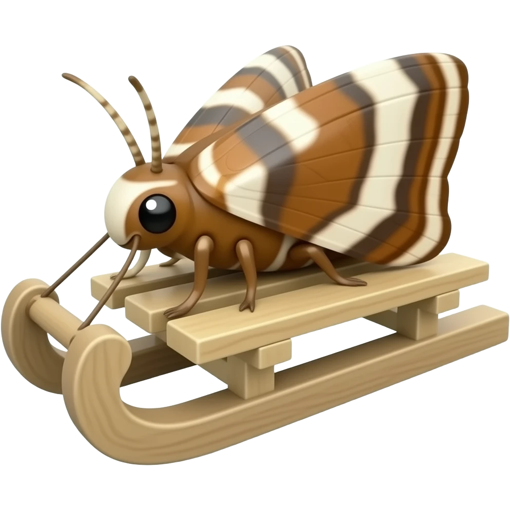 Moth sled emoji