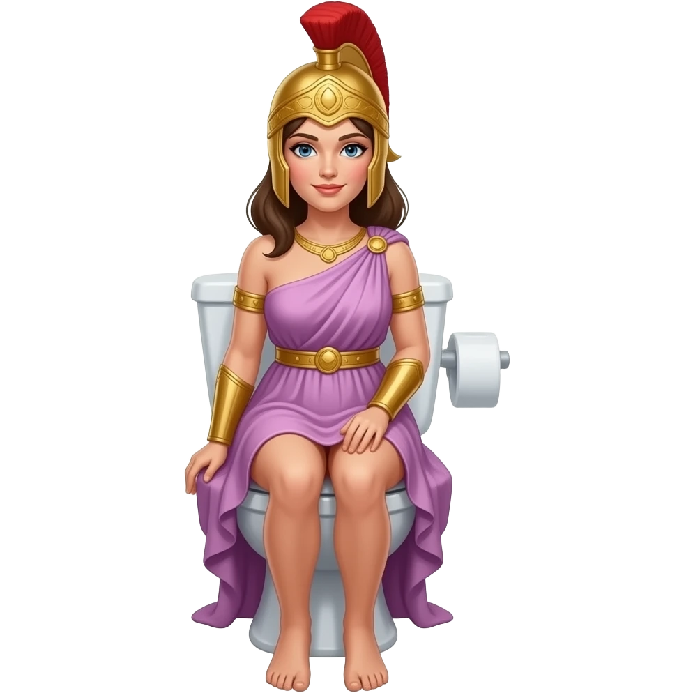 Athena nude on toilet emoji