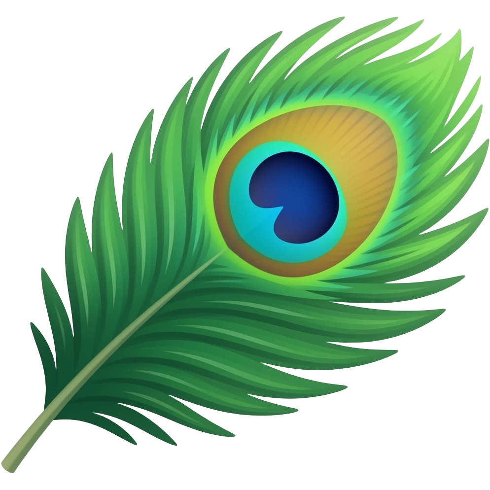 Give a peacock feather emoji emoji