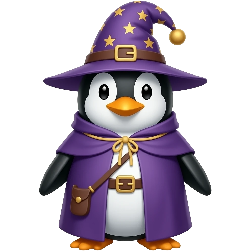 Penguin Wizard emoji