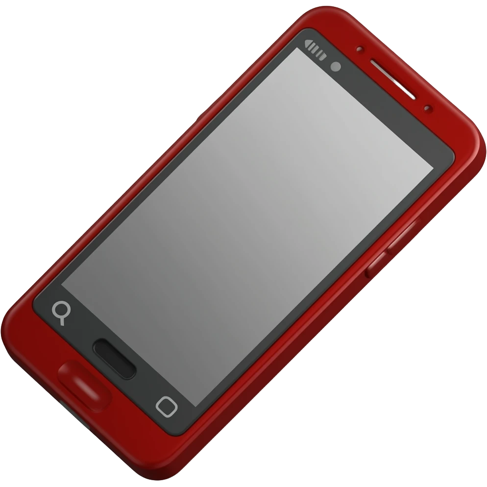 smartphone, red color emoji