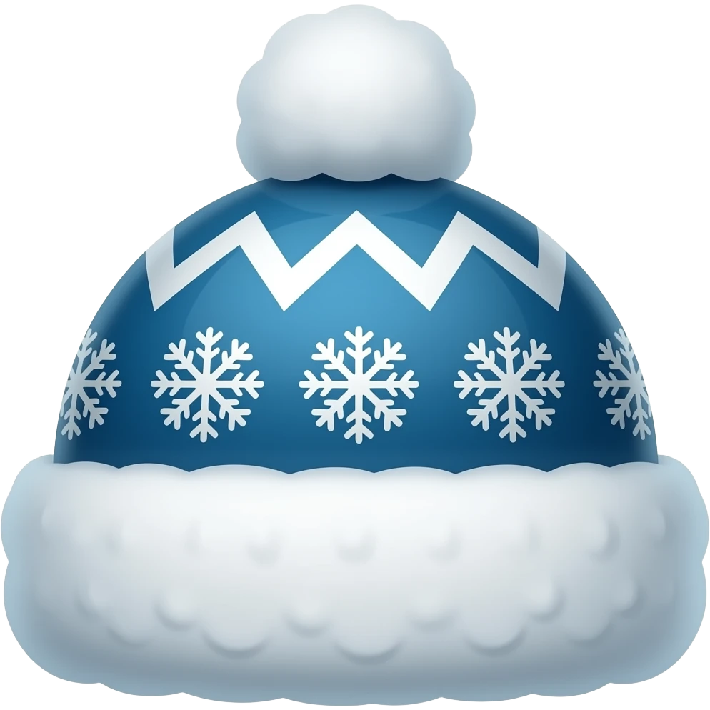 winter hat, cartoonish emoji