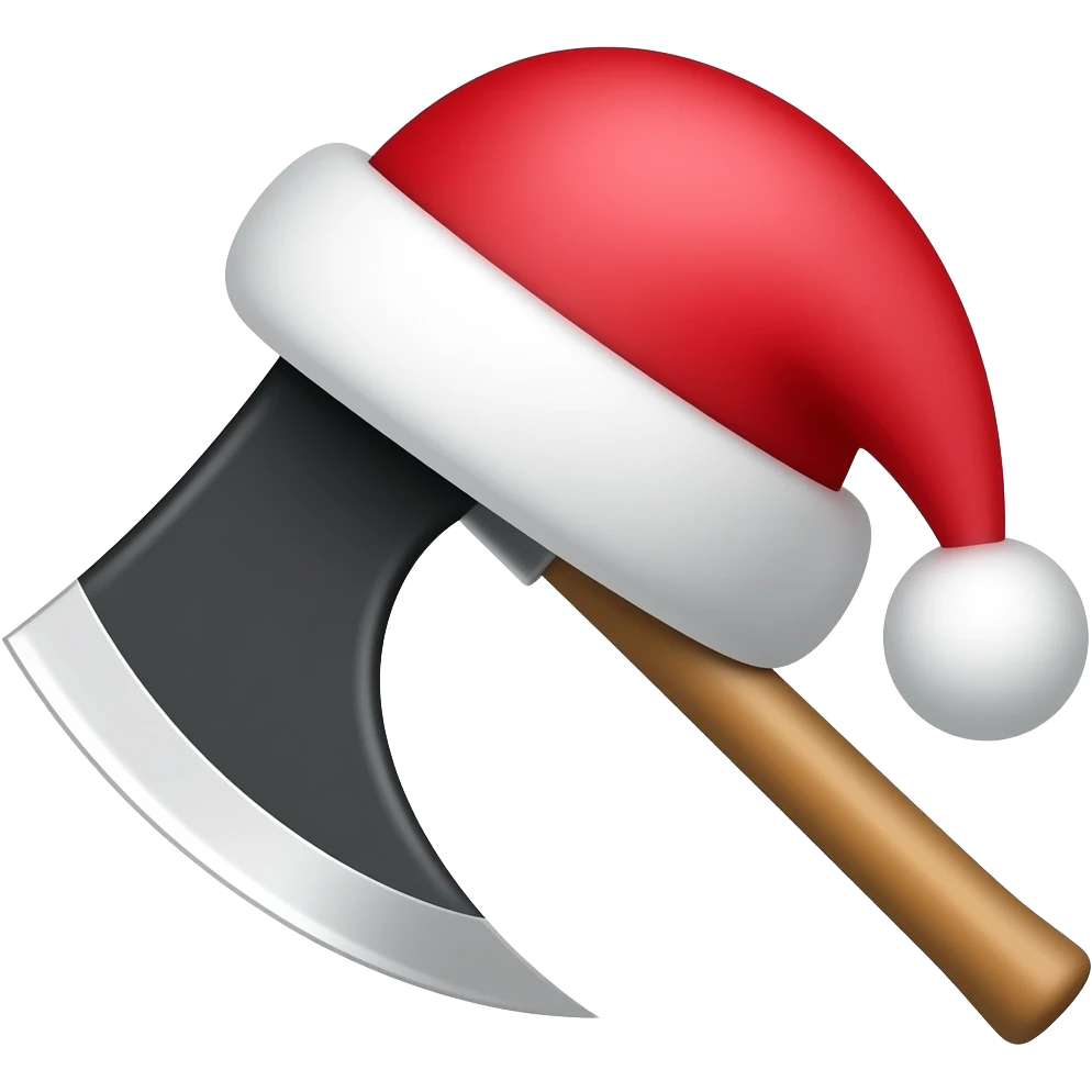 Santa hat and scythe emoji