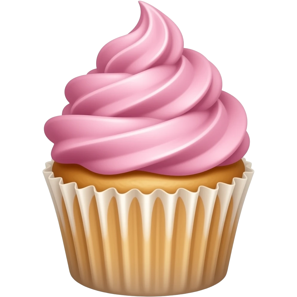 Cupcake with pink icing emoji