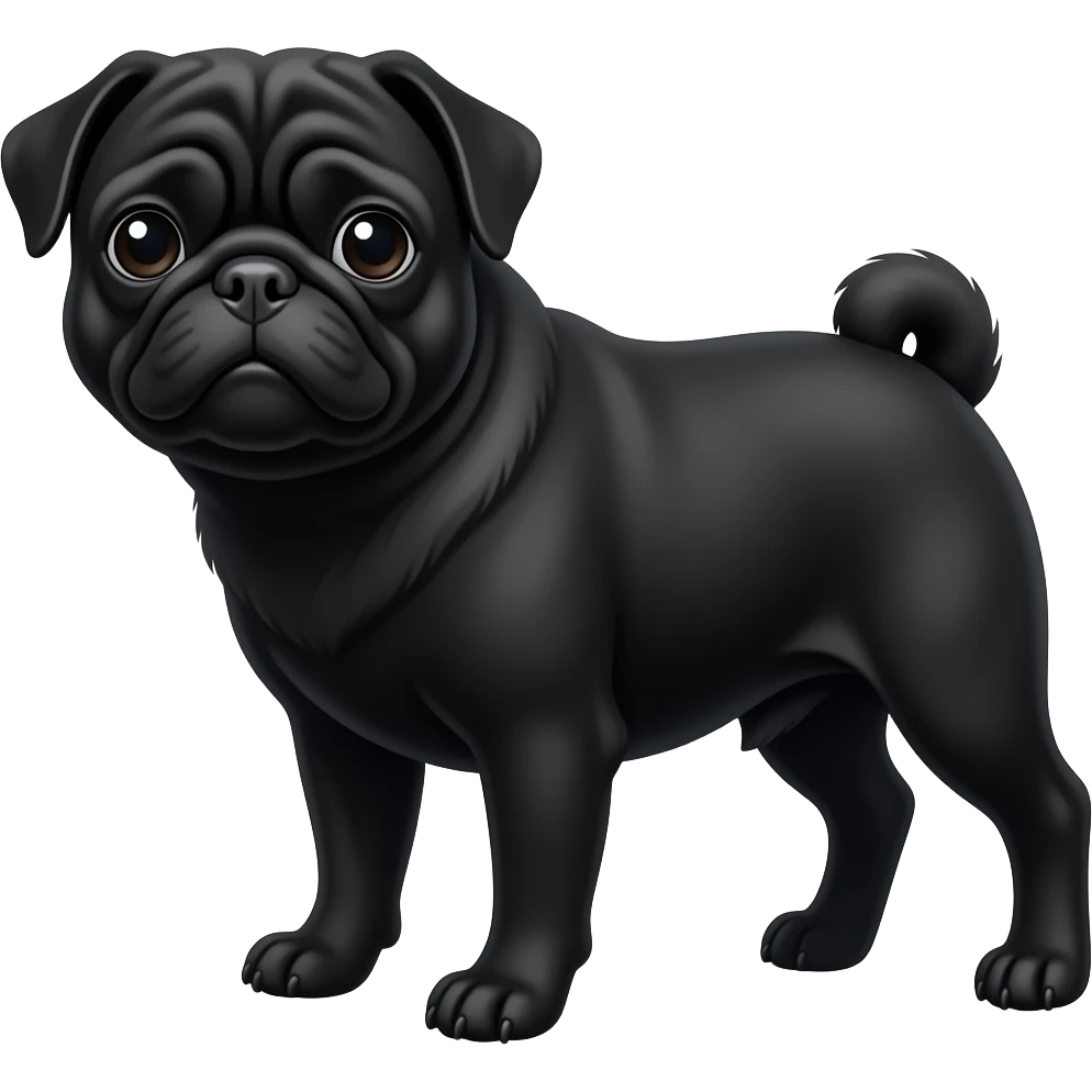 Black Pug emoji
