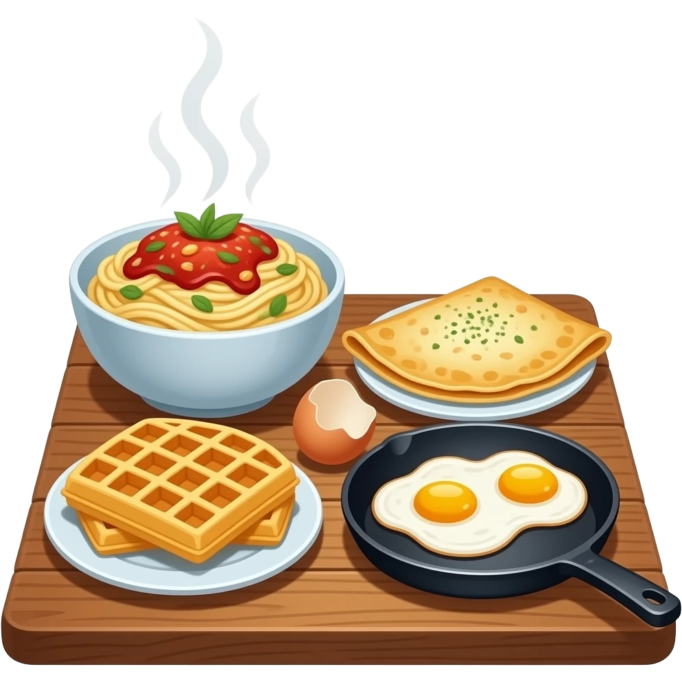😋🥘🍝🧇🥞🍳🥚 emoji