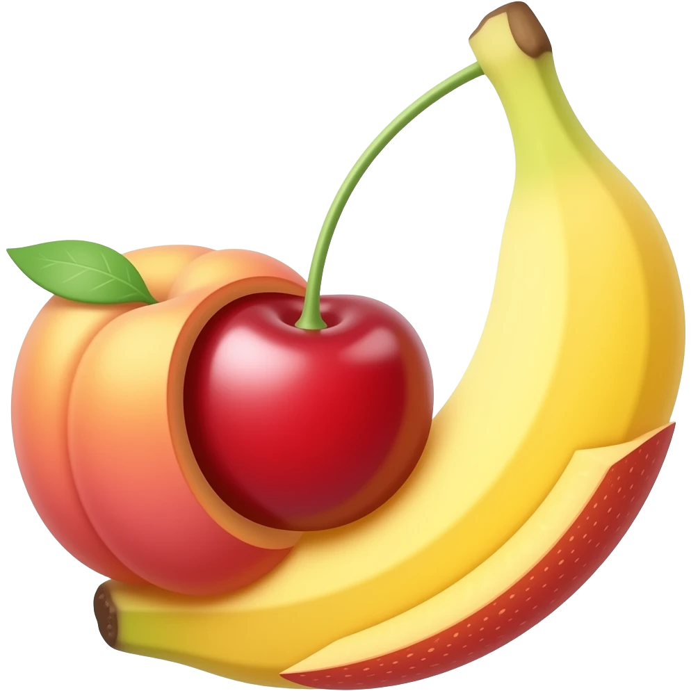 🍌+ 🍑 = 🍒 emoji