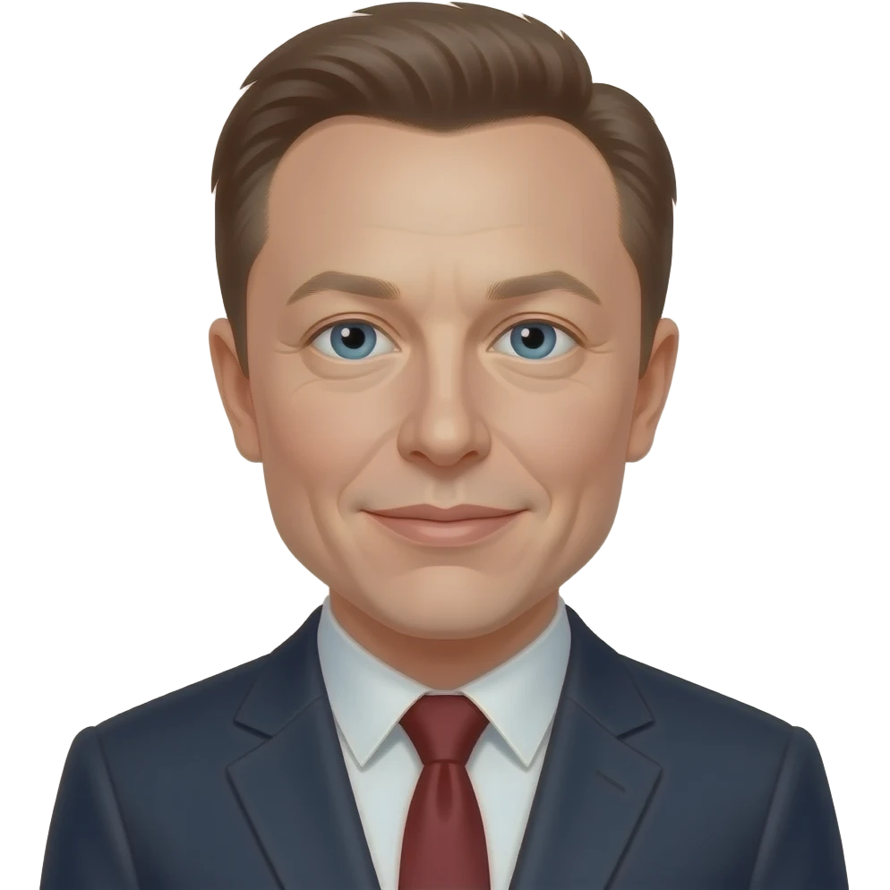 создай илона маска в 2d emoji