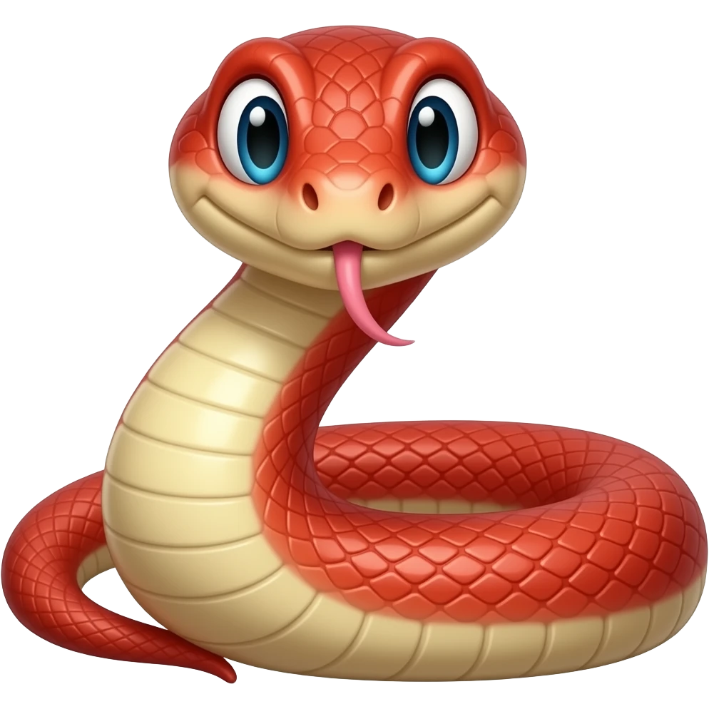 Red fatty balooned snake emoji emoji
