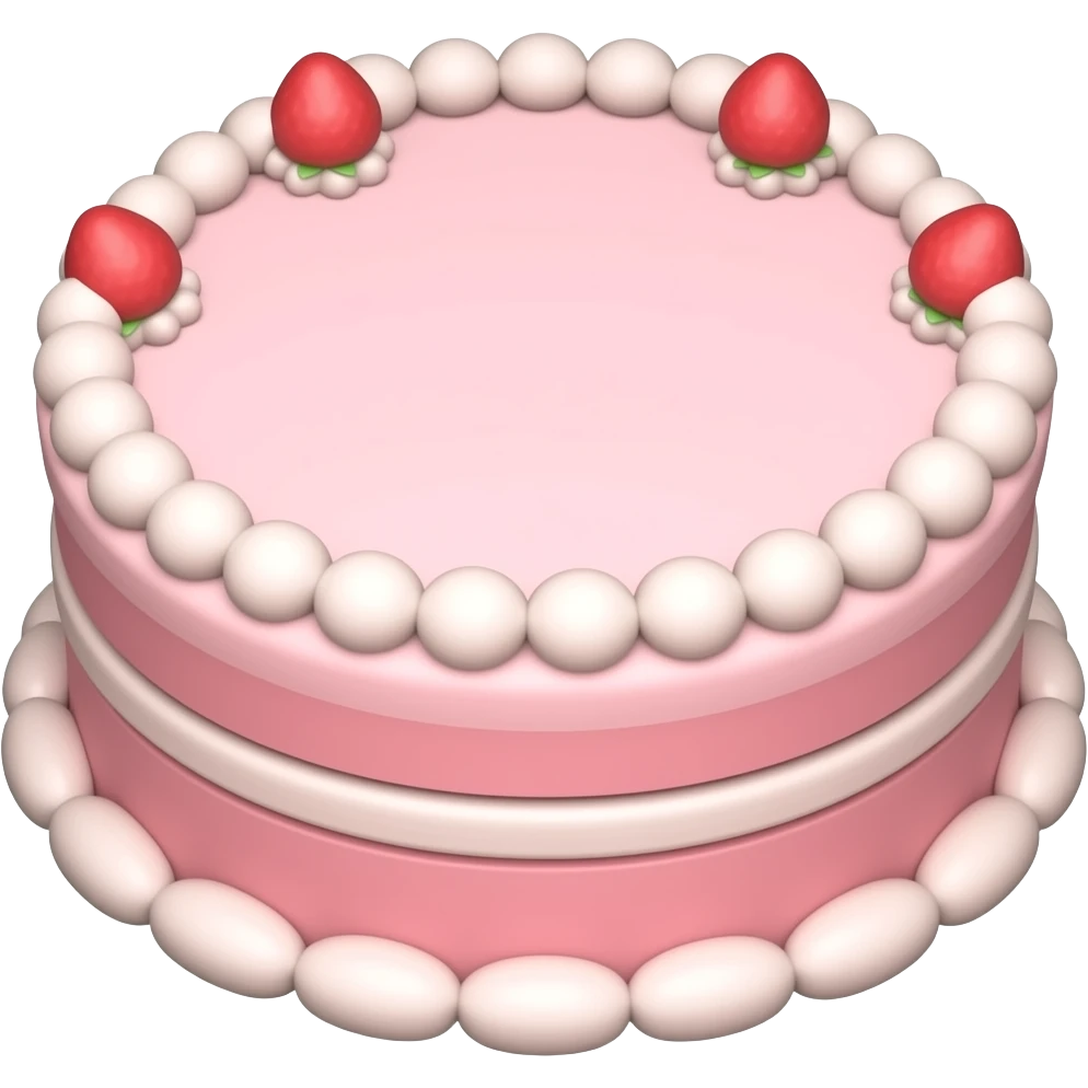 Cake pastel pink emoji