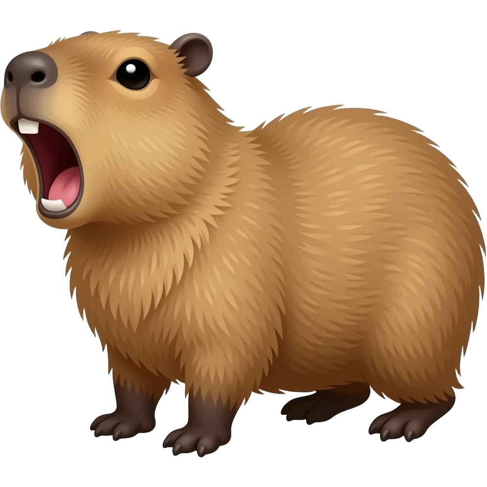 Capybara screaming emoji