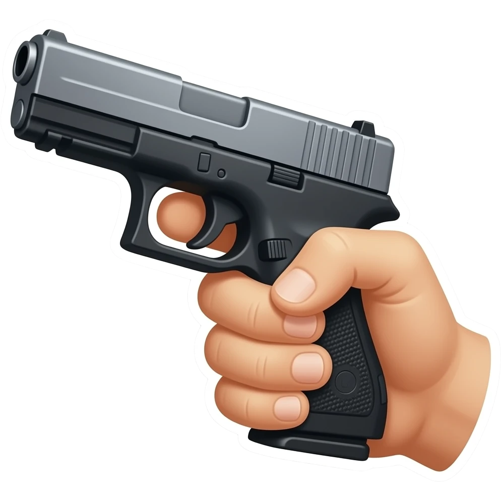 A ese stiker añádele una Glock en la mano emoji