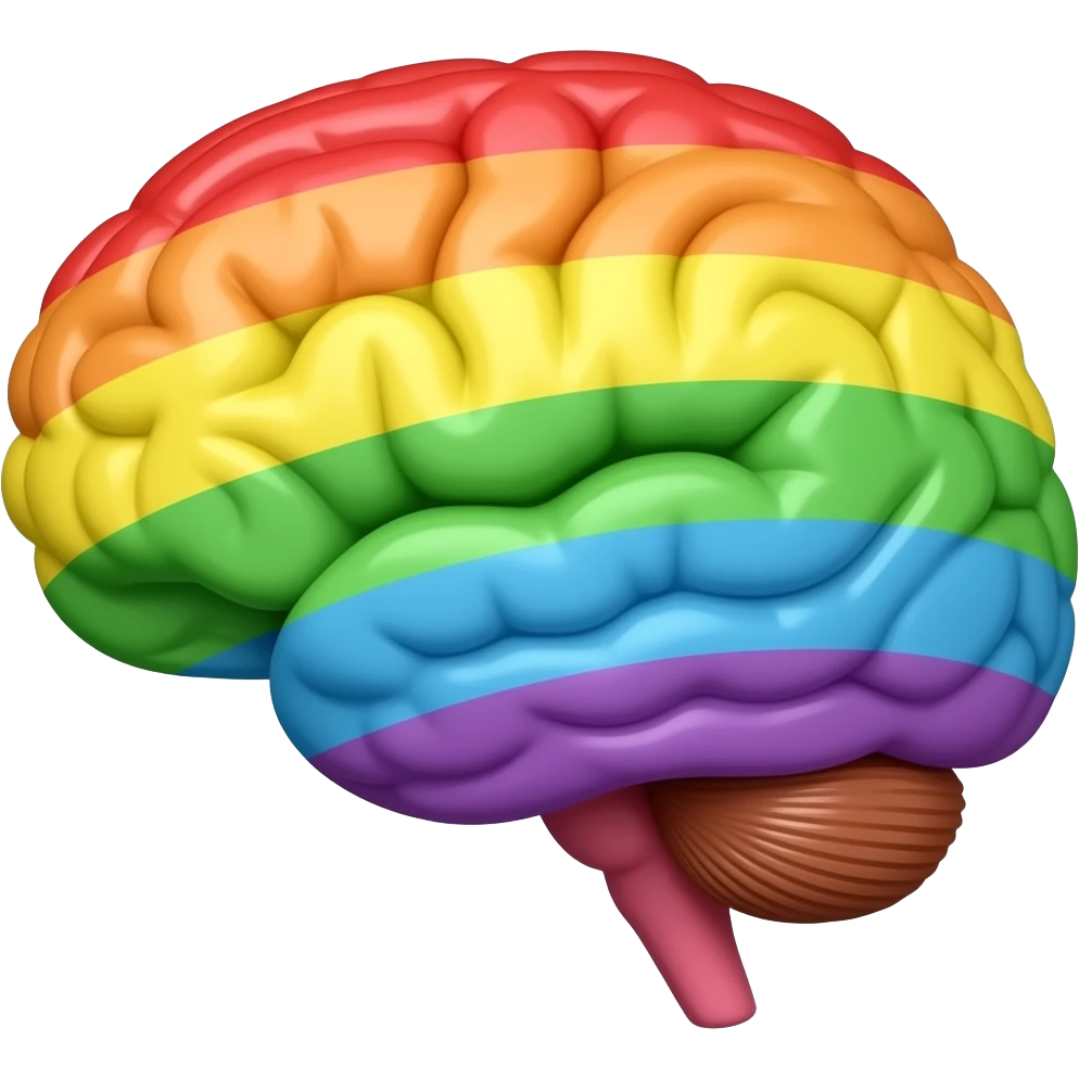 Rainbow Brain emoji
