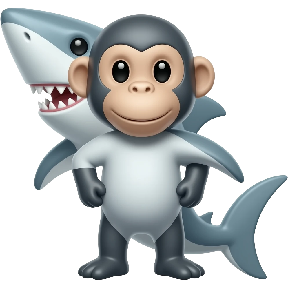 Requin singe emoji