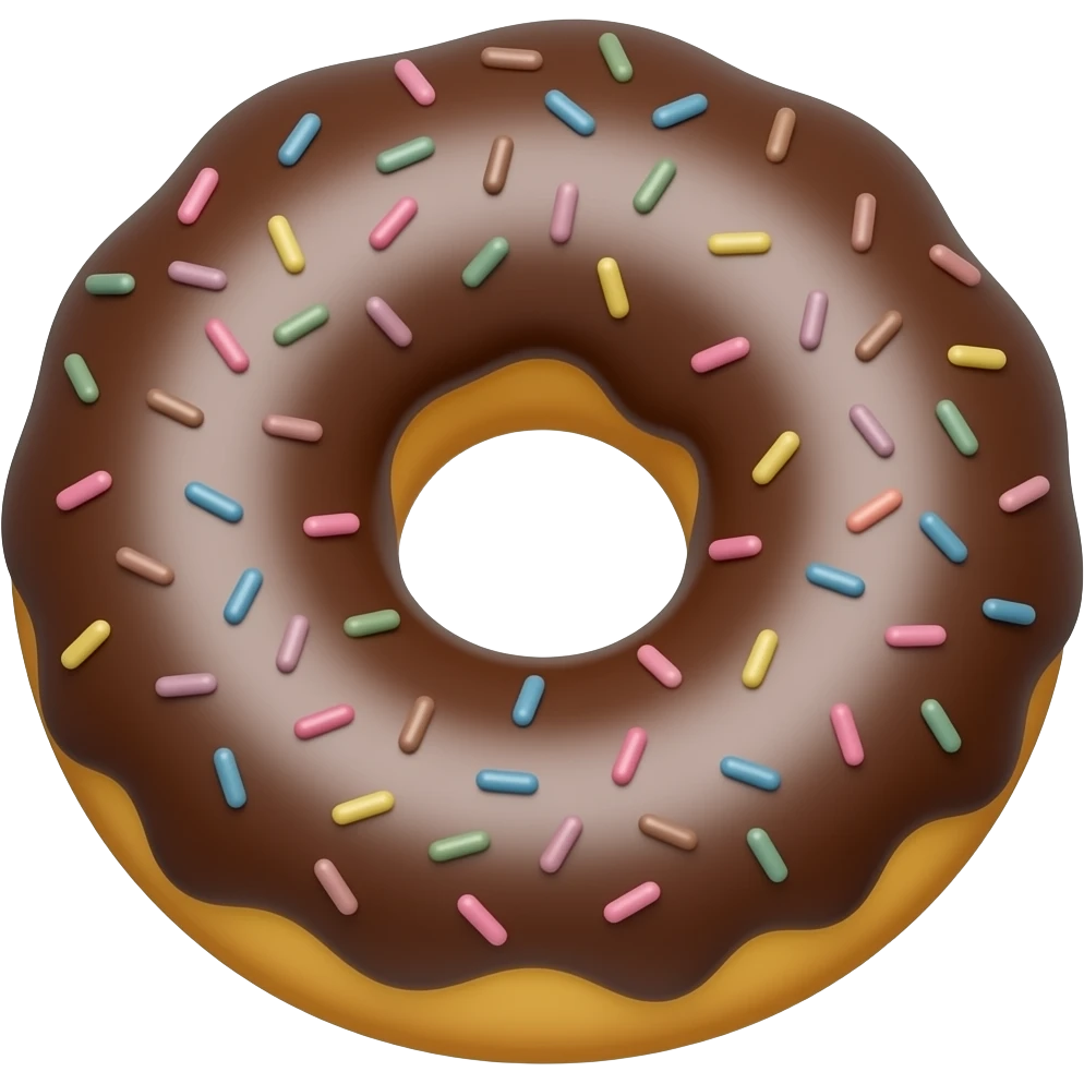 Chocolate sprinkle donut emoji