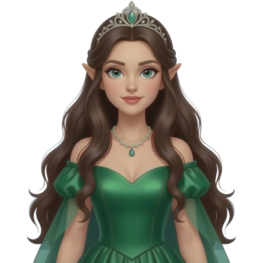 Elven princess brunette emoji