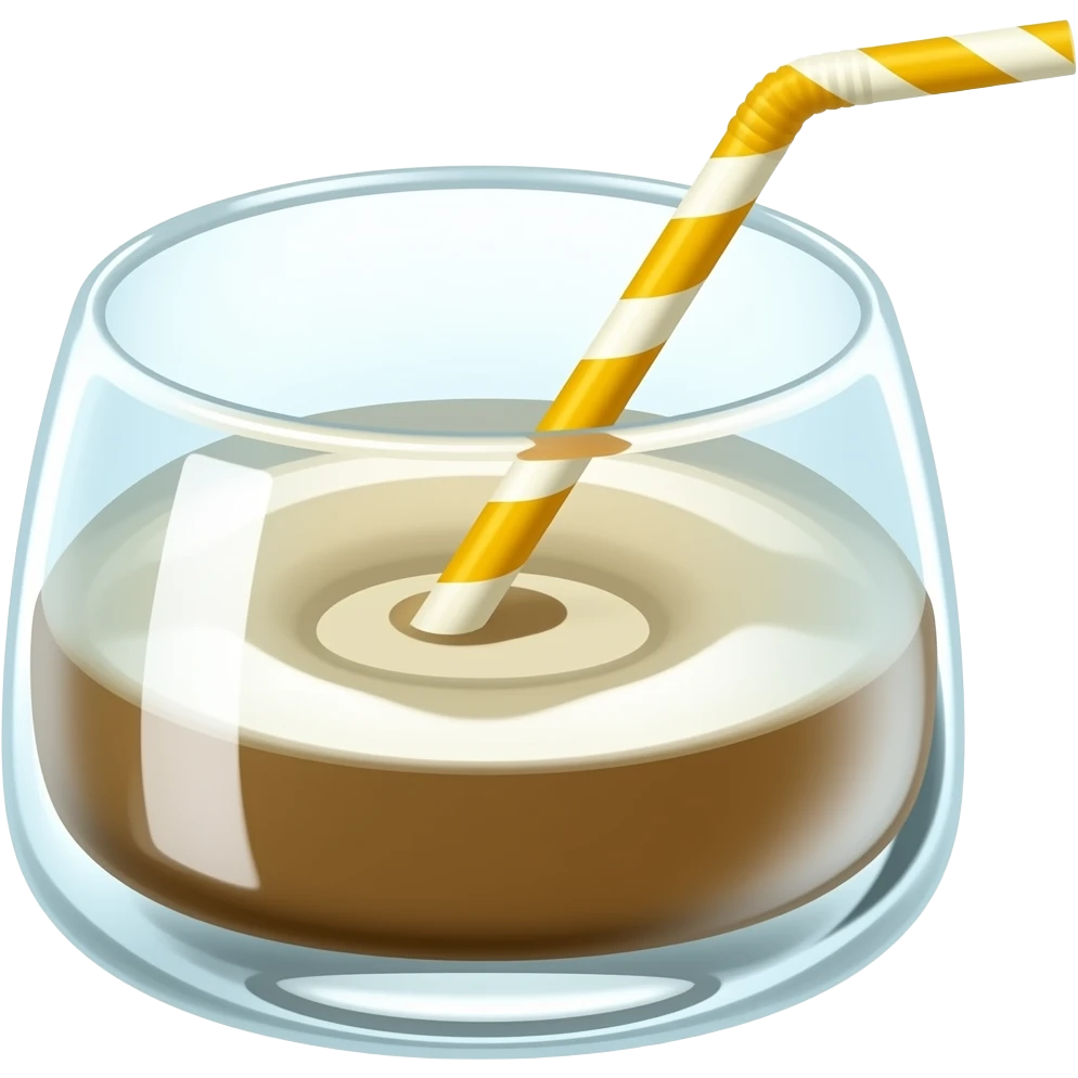 palito de palha🍹 com um emoji emoji