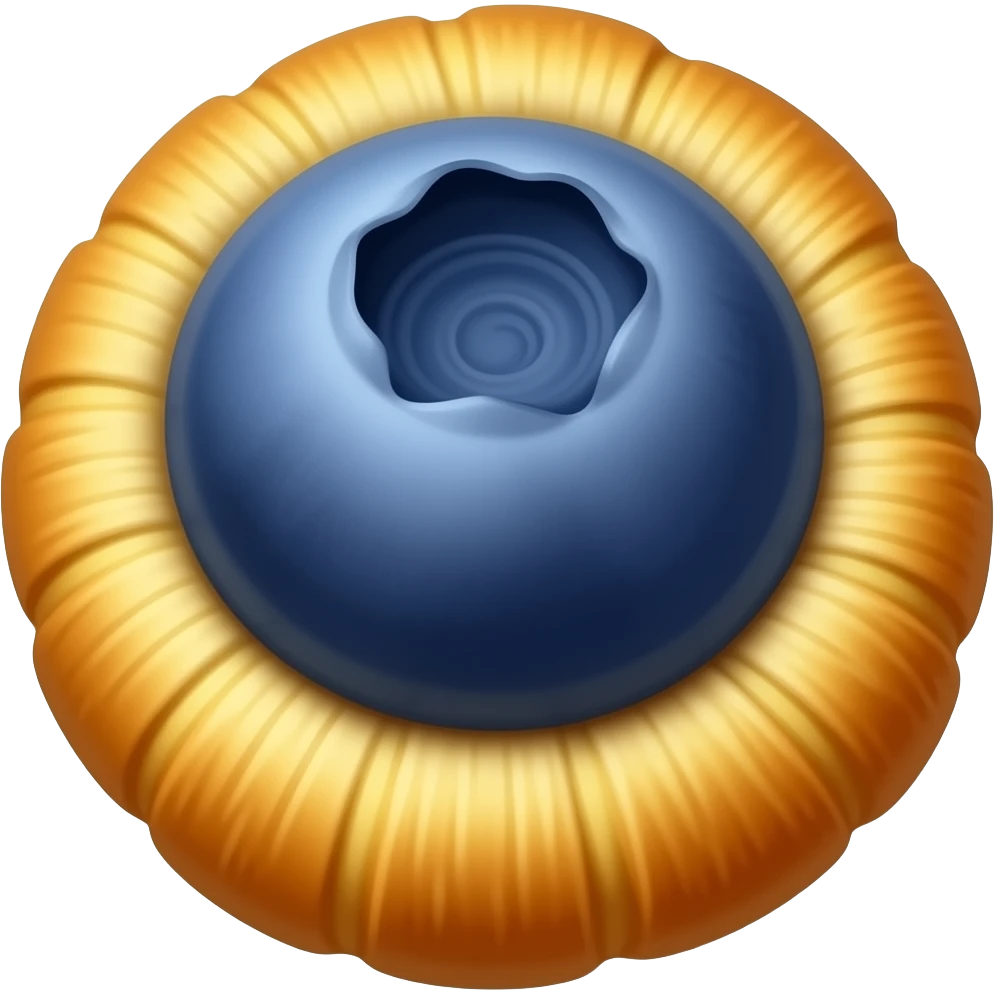 Danish pastry with blueberry swirl filling emoji