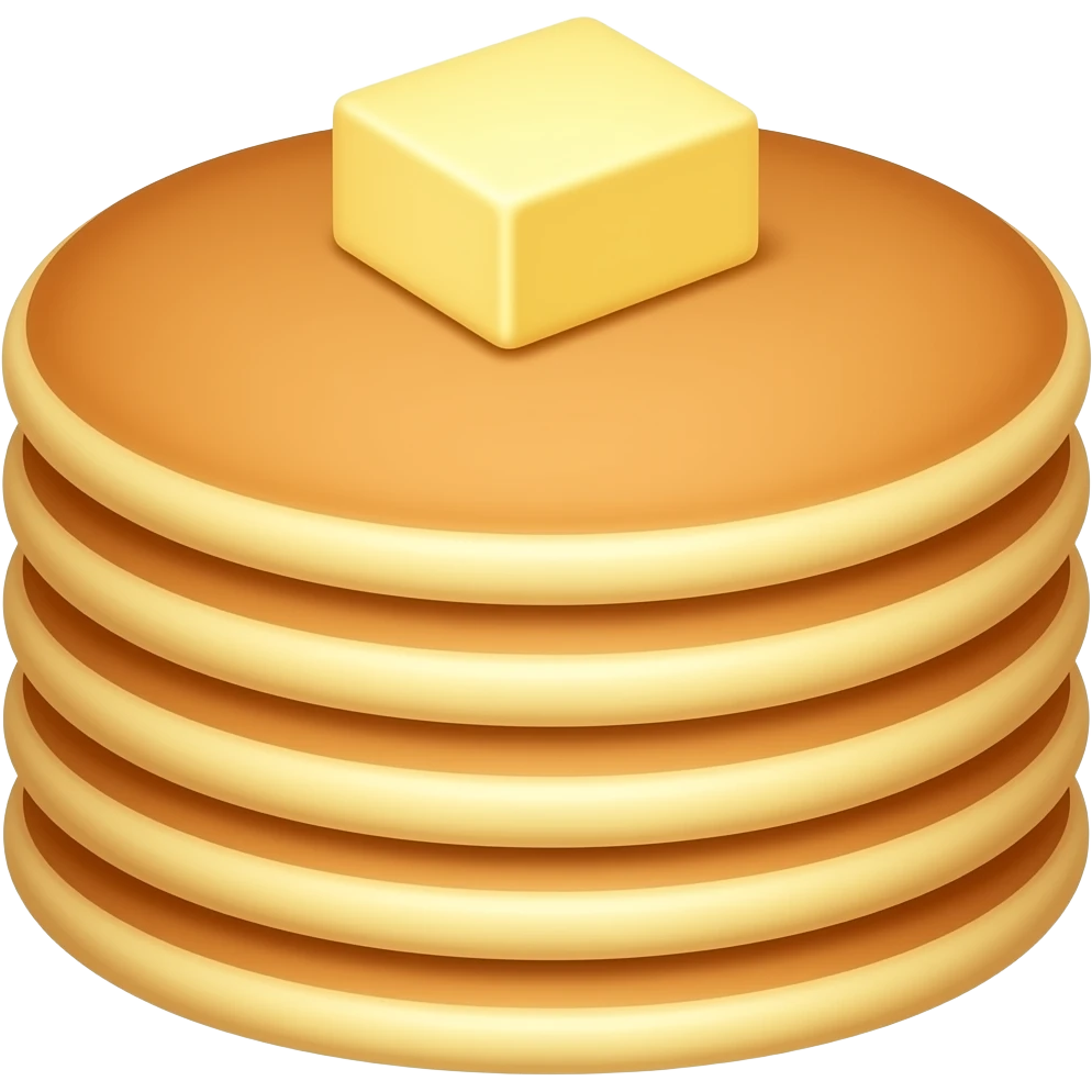 Блины что бы масло было размещено на блинах emoji