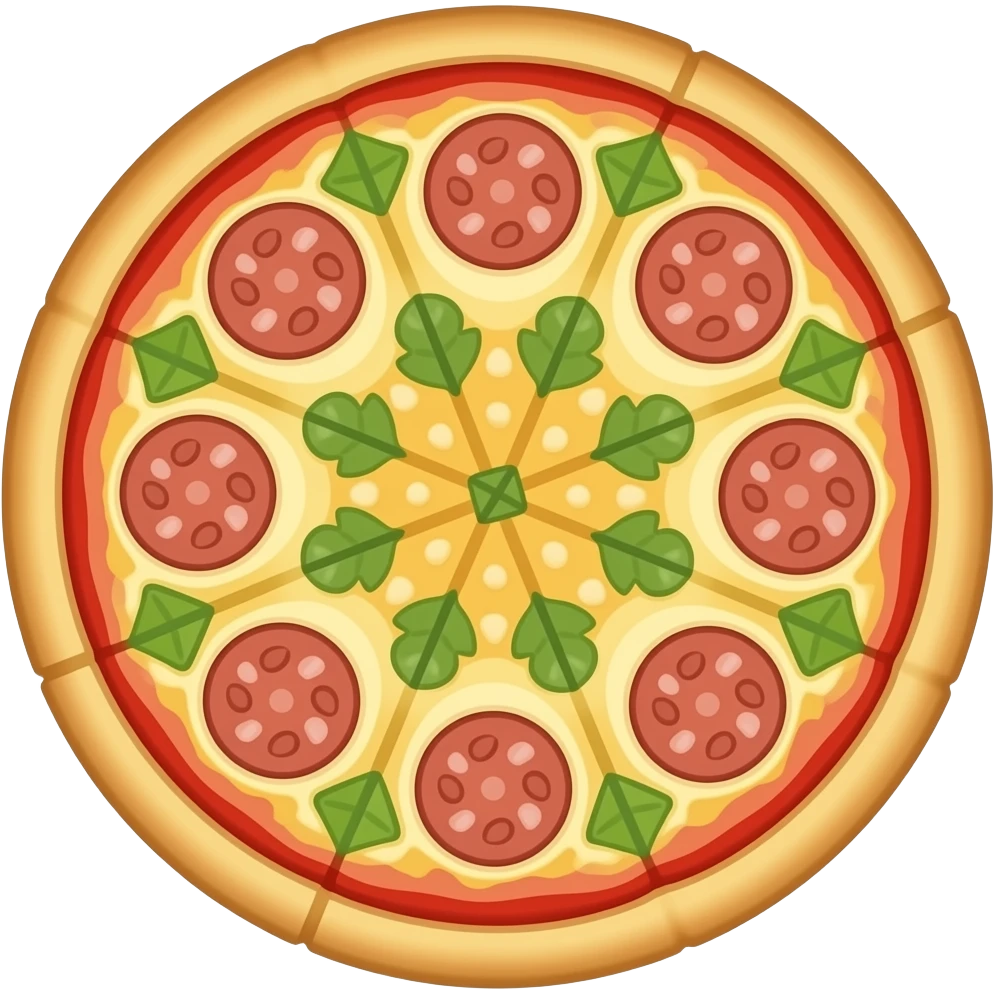 Fresh pizza emoji
