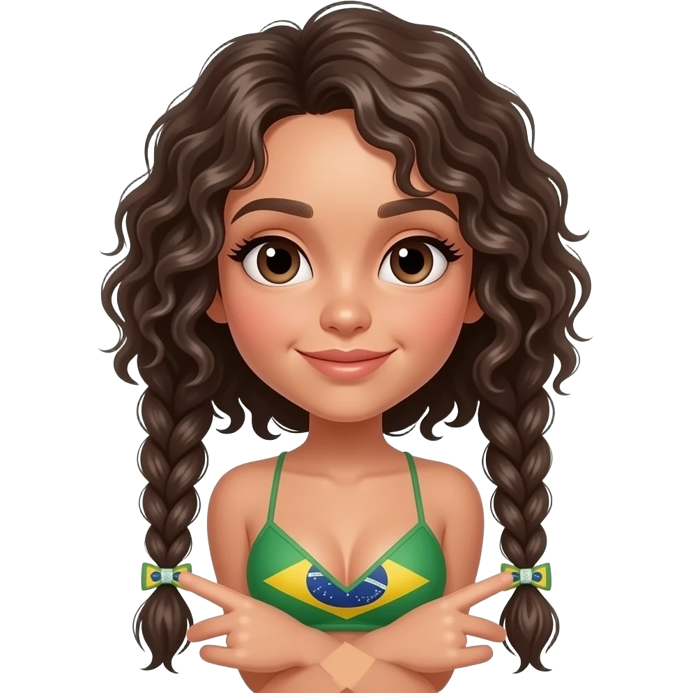 adolescente des iles avec un bbl emoji