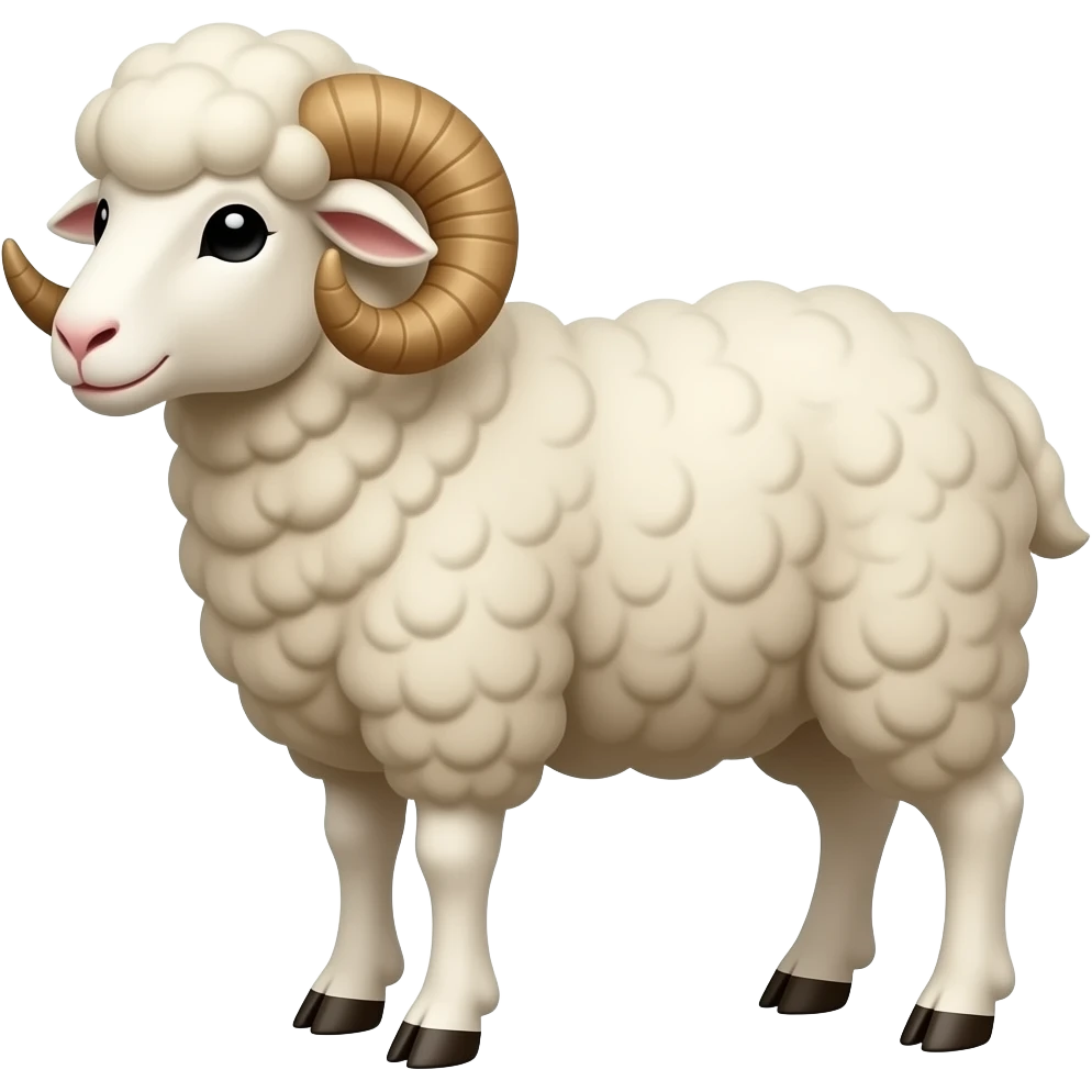 Chinese zodiac realistic Sheep emoji