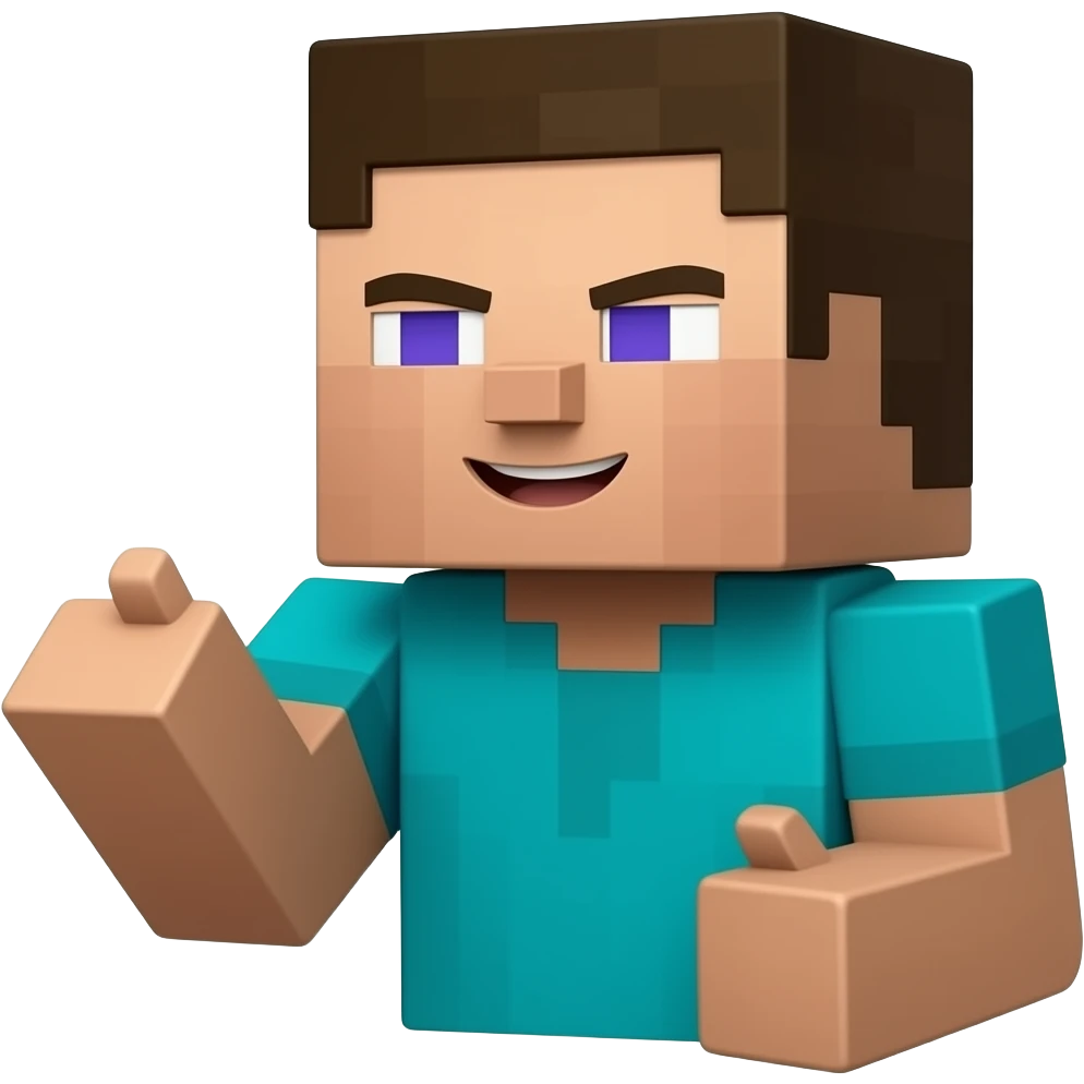 minecraft steve explaining talking teaching emoji