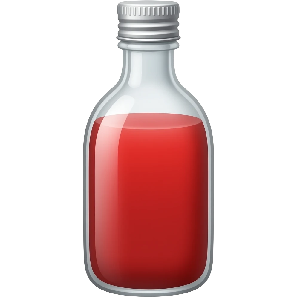red liquid bottle emoji