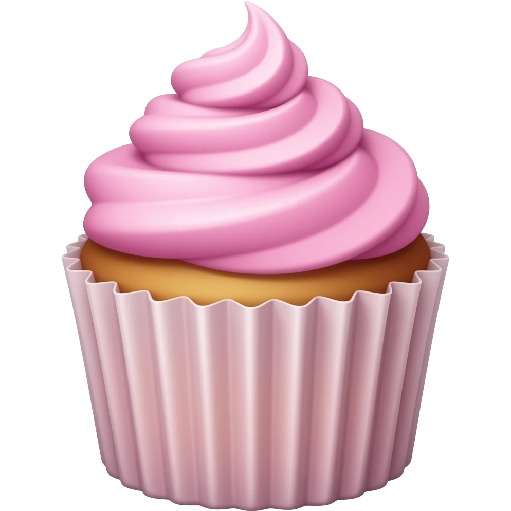 Cupcake with pink icing emoji