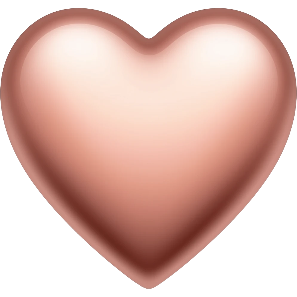 Rosegold heart emoji