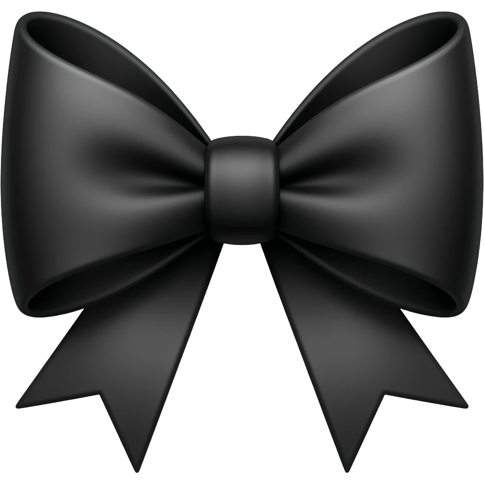 Black bow emoji