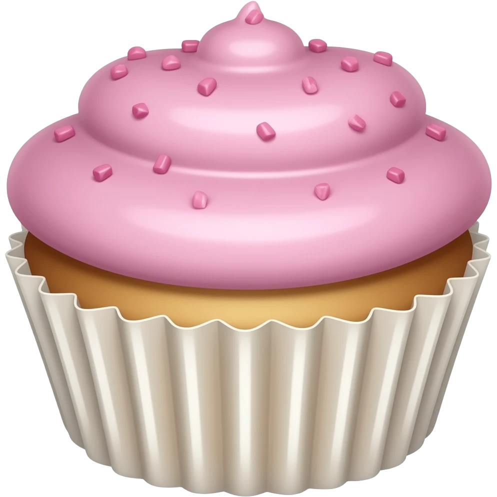 Cupcake with pink icing emoji