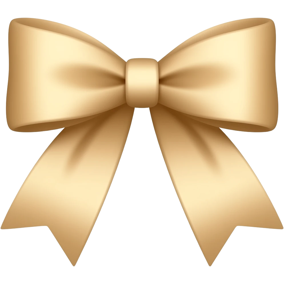 beige bow emoji