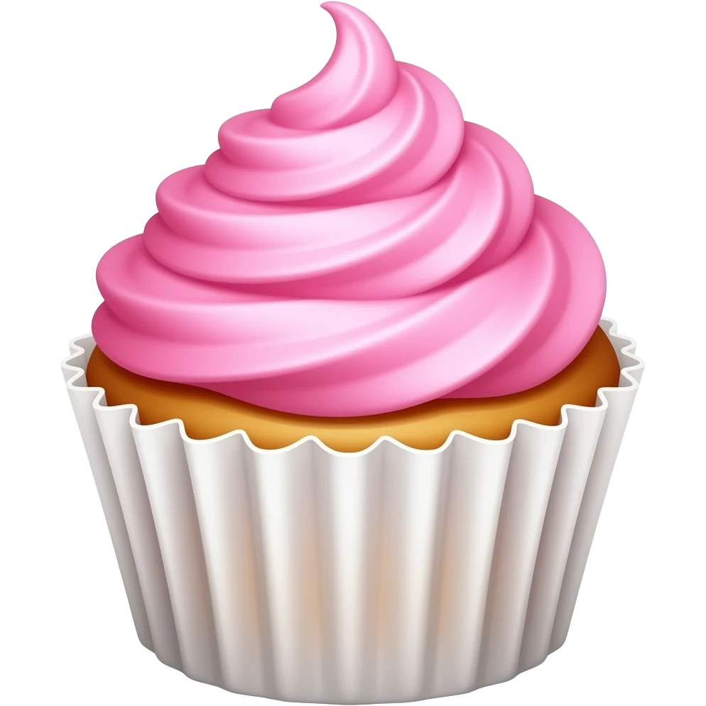 Cupcake with pink icing emoji
