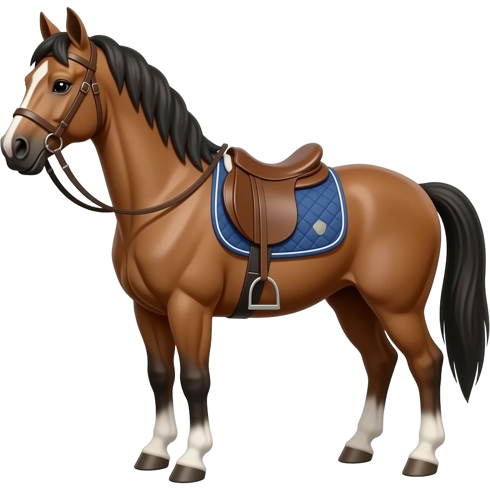 horse with costume portrait front emoji