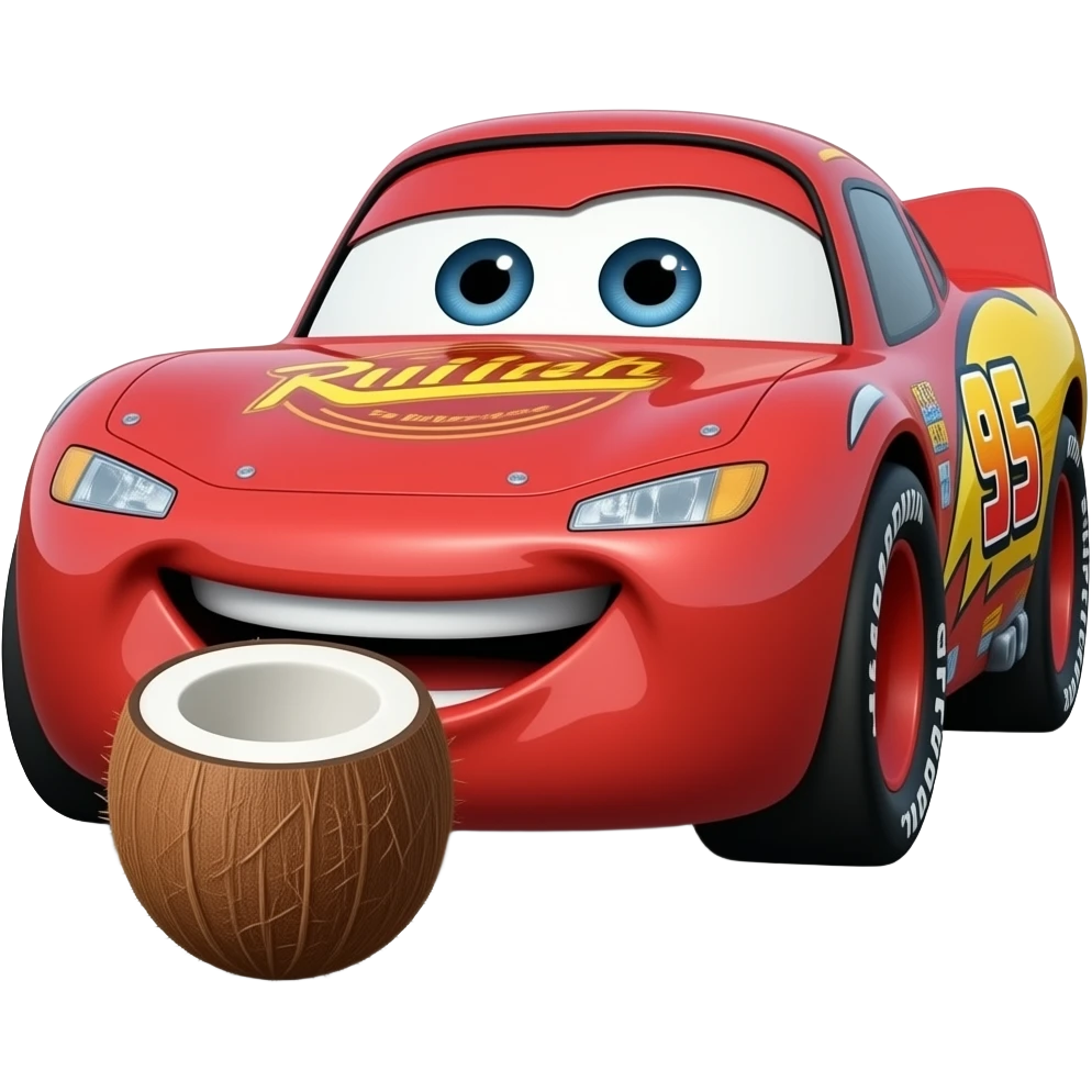 Lightning McQueen 🥥 boca emoji
