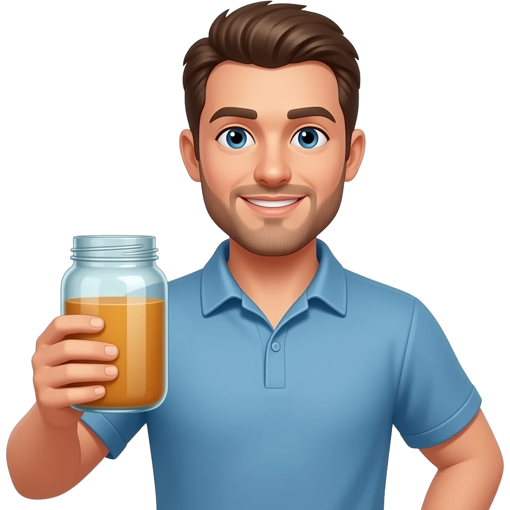man Holding jar emoji