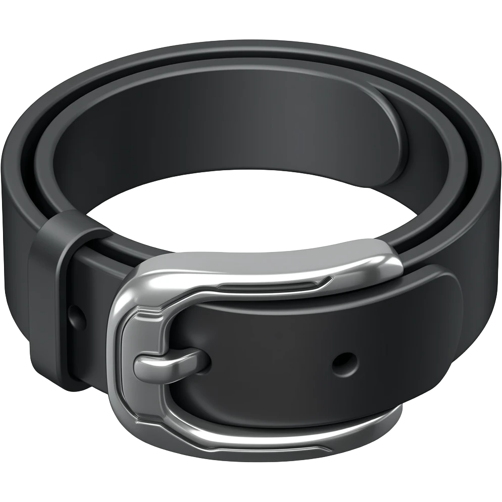 black belt with a futuristic buckle emoji