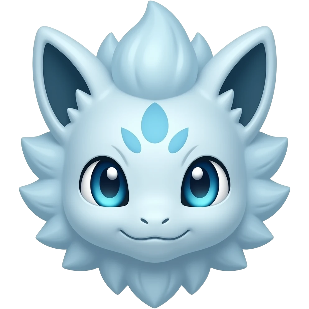 Generate lightfury with blue eyes emoji