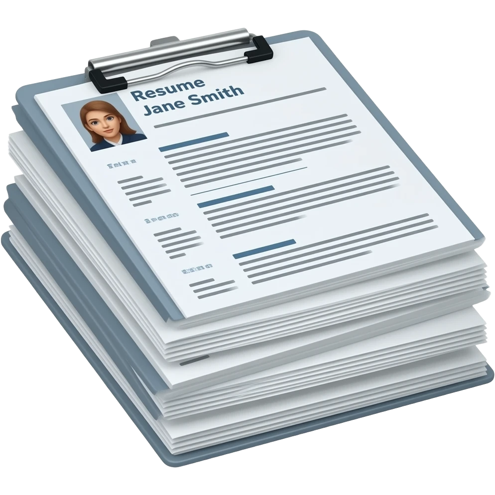 stack of resume jane smith emoji