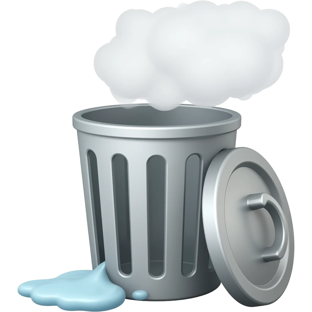 cubo basura mal olor emoji